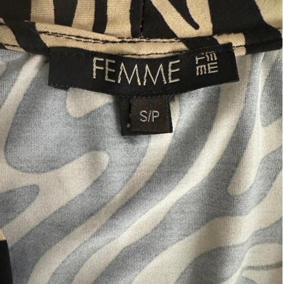 Eye-catching zebra print wrap-style top from Femme - Picture 3 of 6